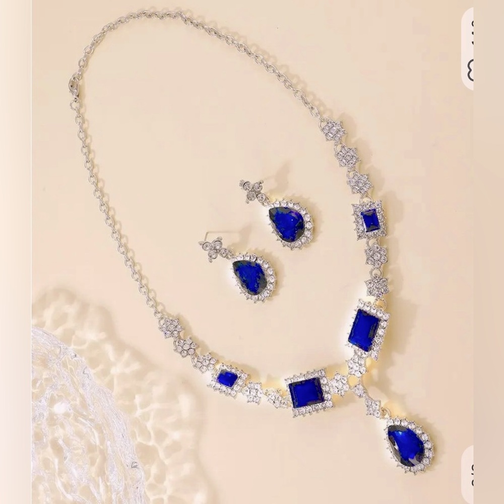 New Elegant Wedding Party Pearl Necklace,‎ Earrings  Jewelry Set